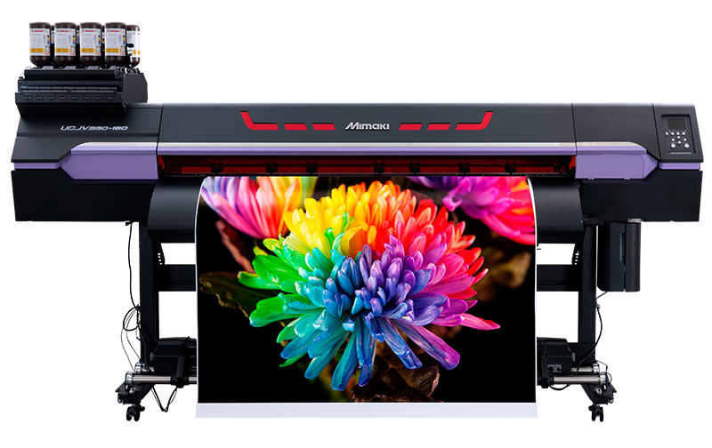 Large format printer in a production space